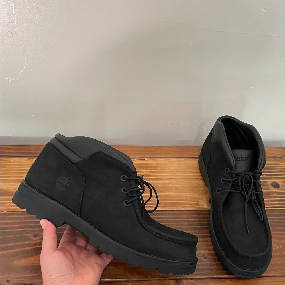 Timberland Black Newtonbrook Moc Toe Chukka Boots Size 10.5